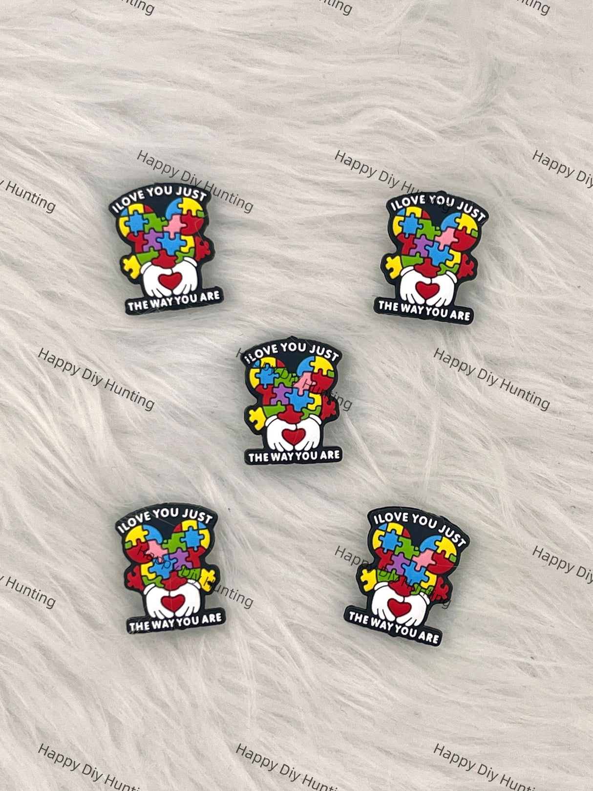 I Love You Just The Way You Are Silicone Focal Bead