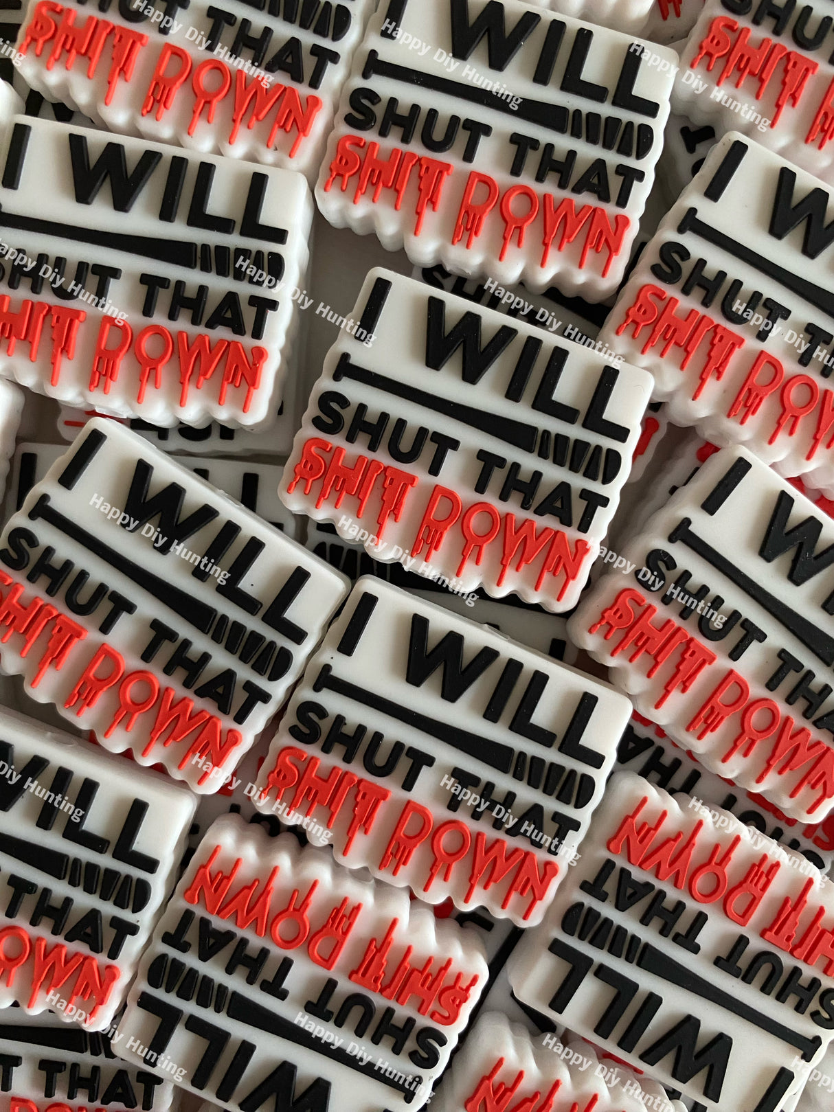 I Will Shut That Shit Down Silicone Focal Beads Wholesale