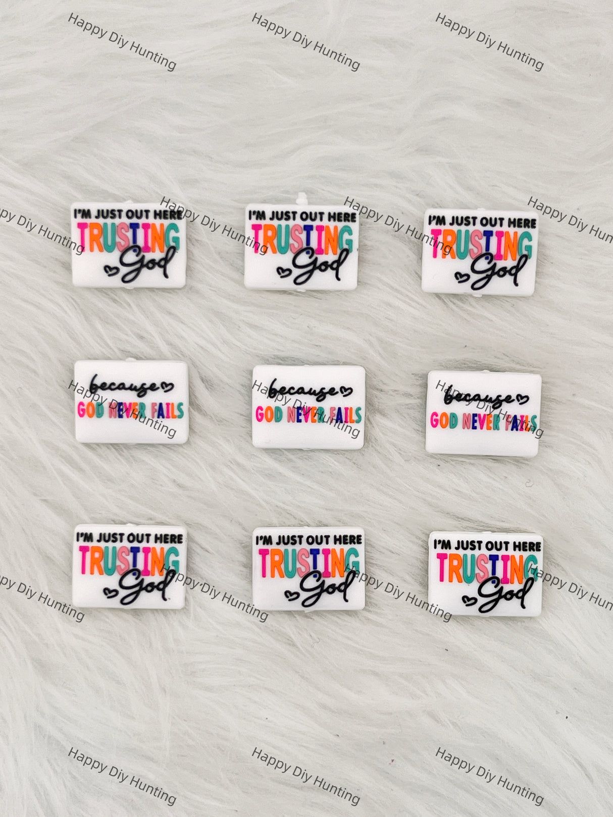 I’m Just Out Here Trusting God Because God Never Fails Silicone Focal Beads Wholesale, silicone focal beads for pens