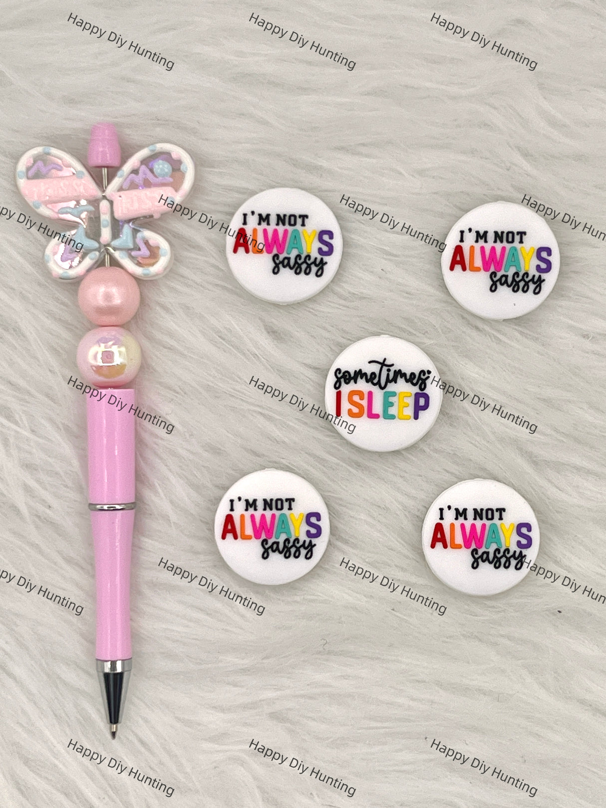 I’m Not Always Sassy. Sometimes I Sleep Silicone Focal Beads Wholesale, silicone focal beads for pens