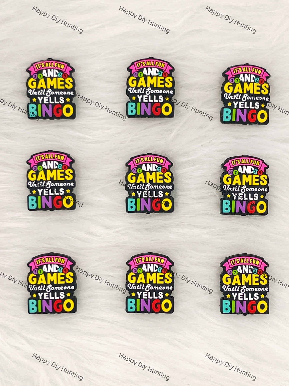 It's All Fun And Games Until Someone Yells Bingo Silicone Focal Beads Wholesale, silicone focal beads for pens