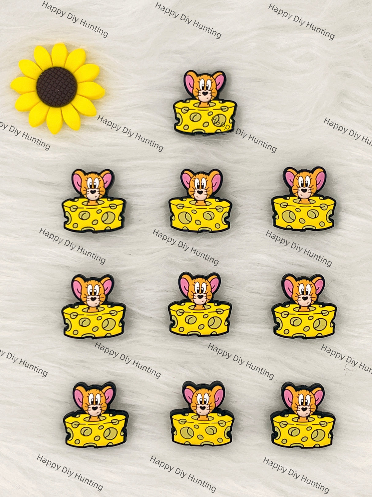 Jerry Eating Cheese Silicone Focal Beads Wholesale, silicone focal beads for pens