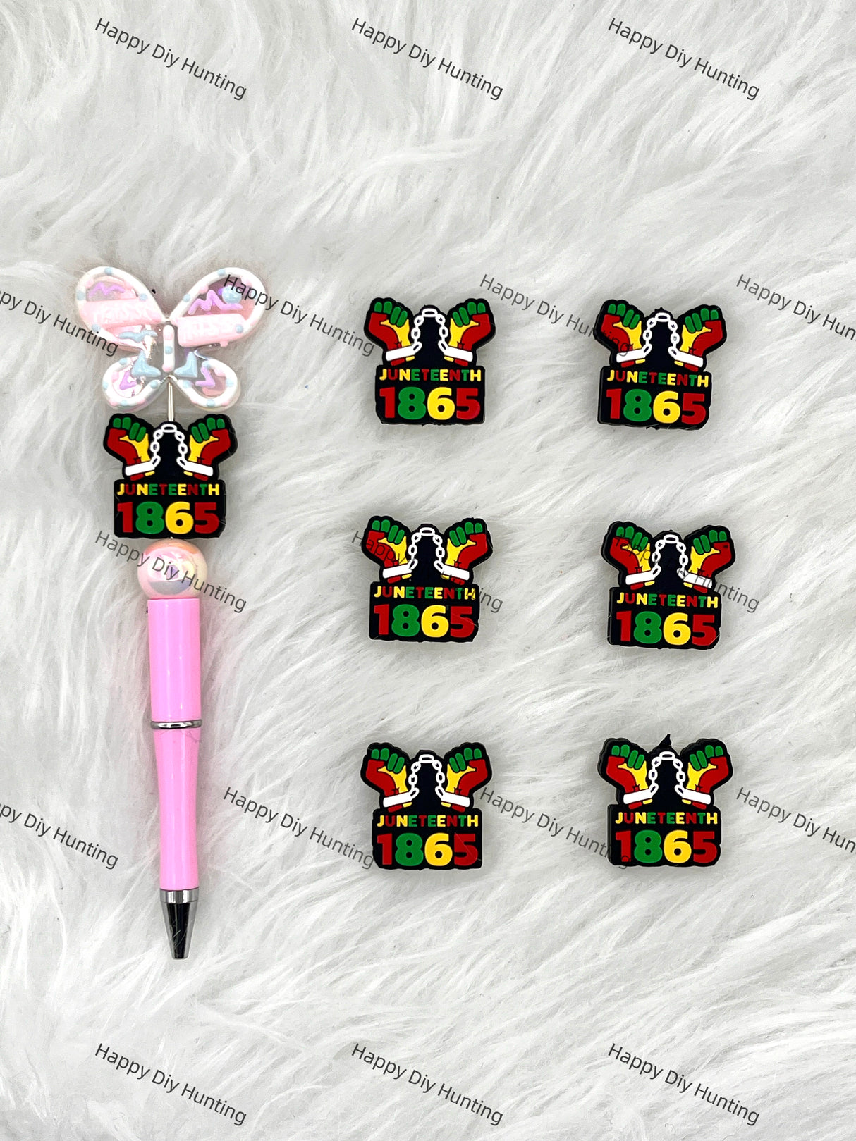 Juneteenth 1865 Silicone Focal Beads Wholesale, silicone focal beads for pens