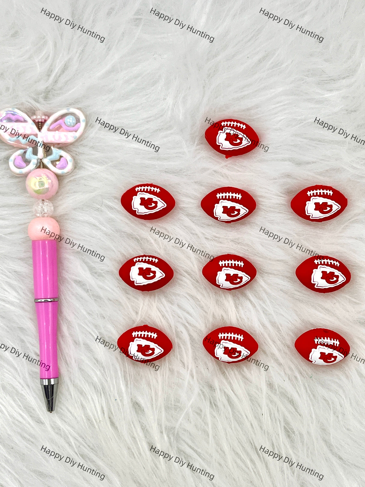 KC Football Team Silicone Focal Beads