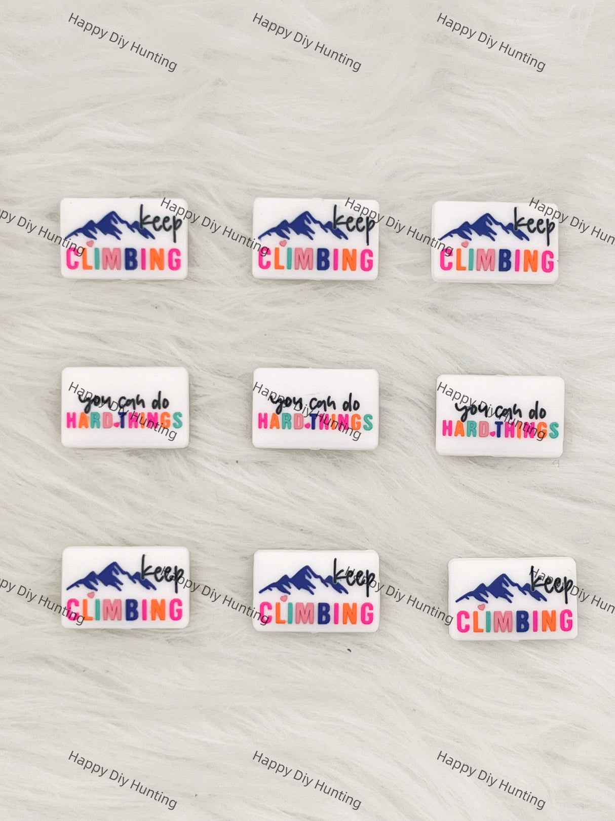 Keep Climbing& You Can Do Hard Things Silicone Focal Beads Wholesale, silicone focal beads for pens