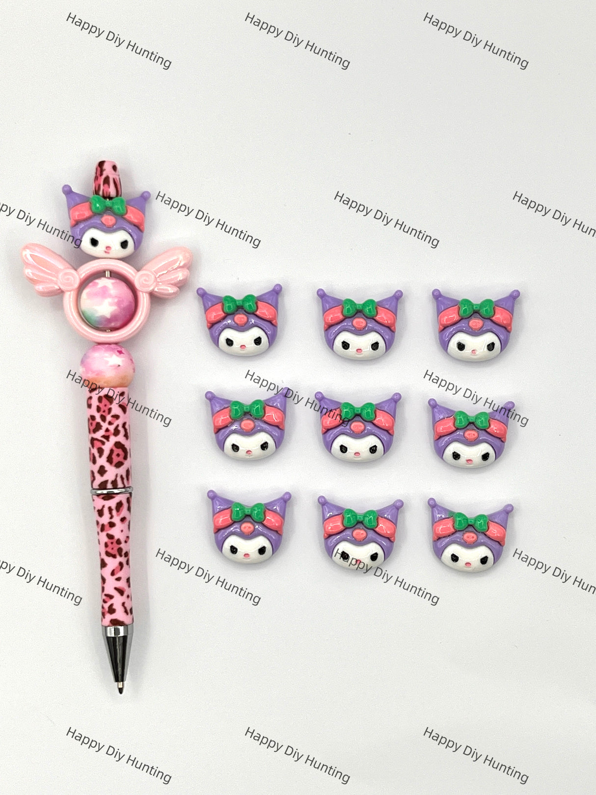 Kuku Head Acrylic Beads DIY Charms