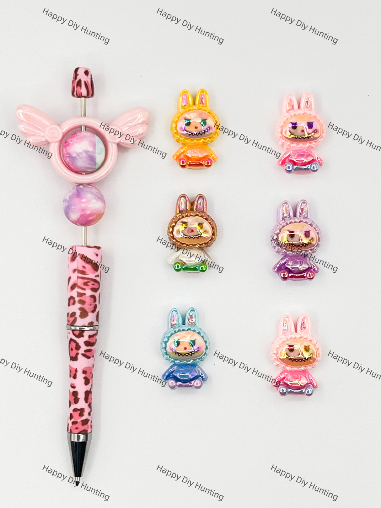 Labubu Acrylic Beads, DIY Charms