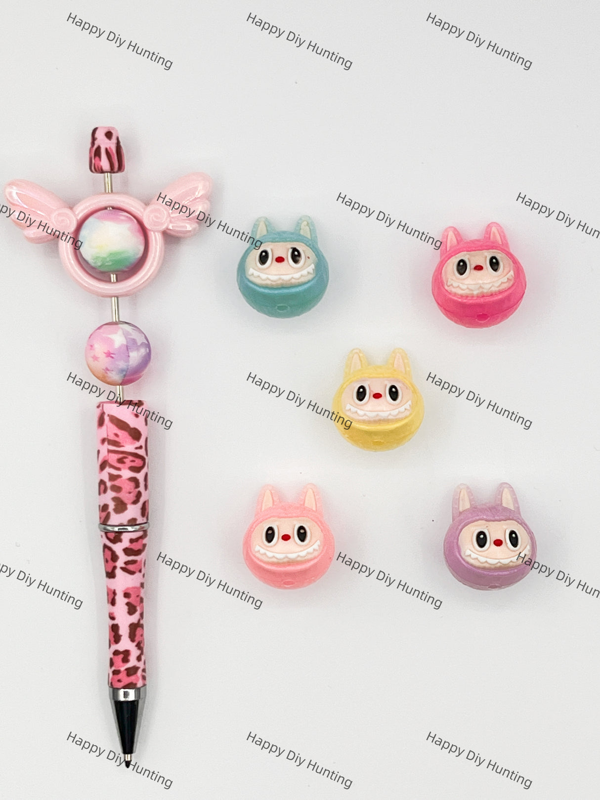 Labubu Head Silicone Focal Beads Wholesale, silicone focal beads for pens