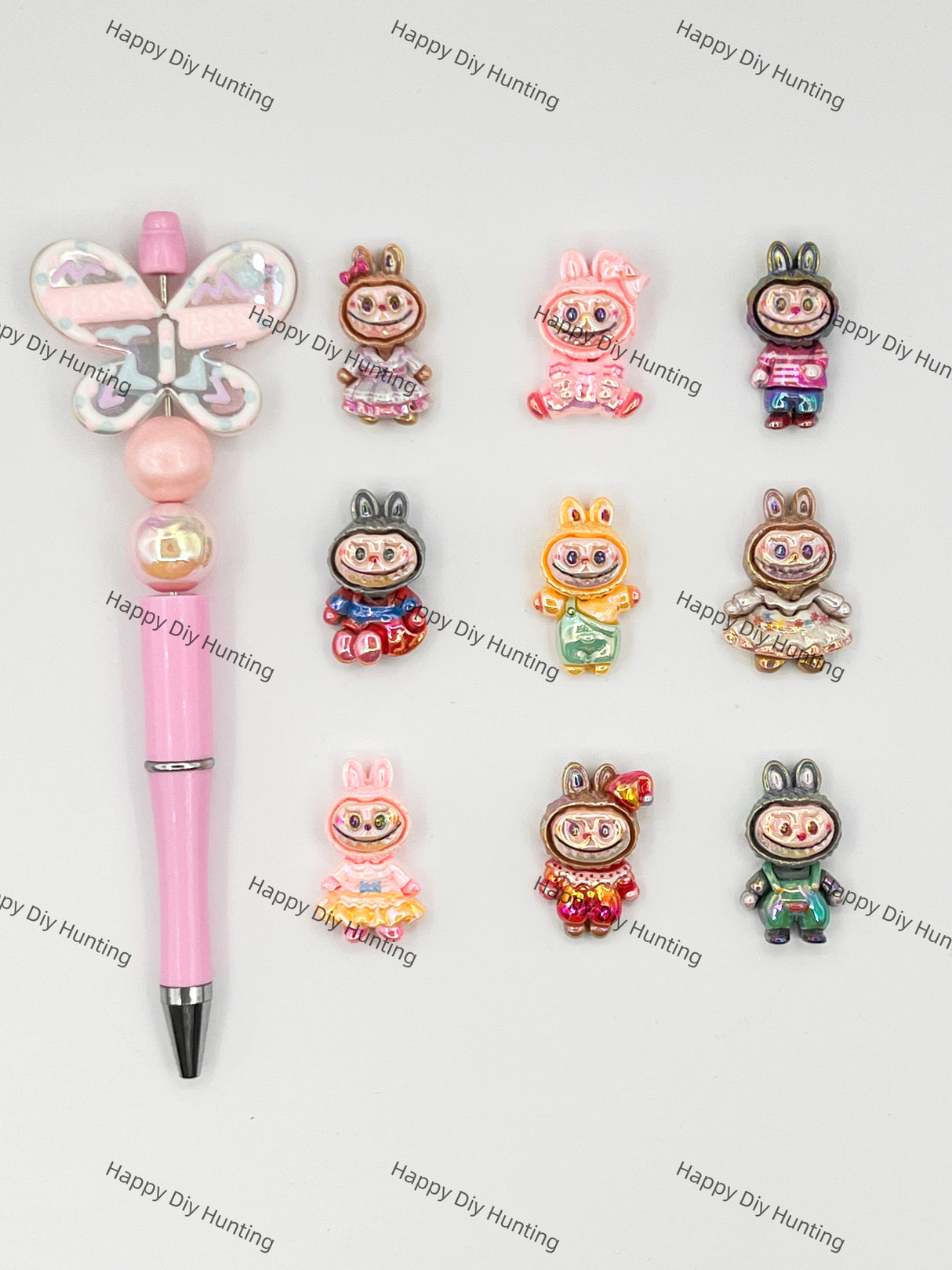 Labubu In A Dress Acrylic Beads DIY Charms