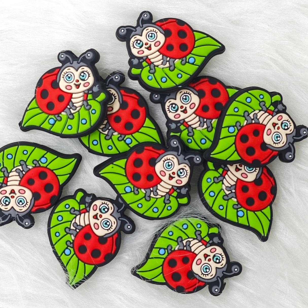 Ladybug Silicone Focal Beads Wholesale