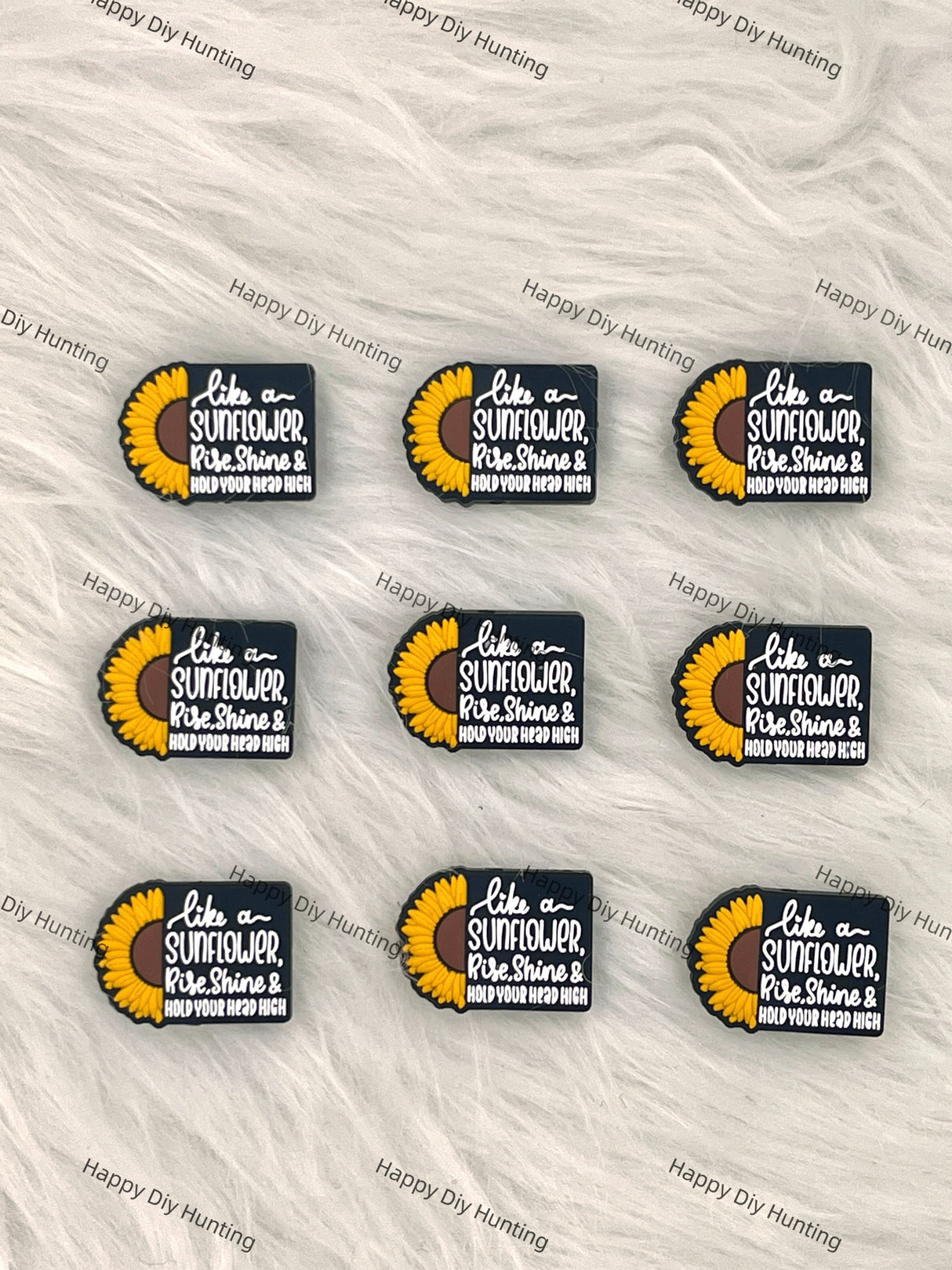 Like A Sunflower,Rise,Shine&Hold Your Head High Silicone Focal Bead