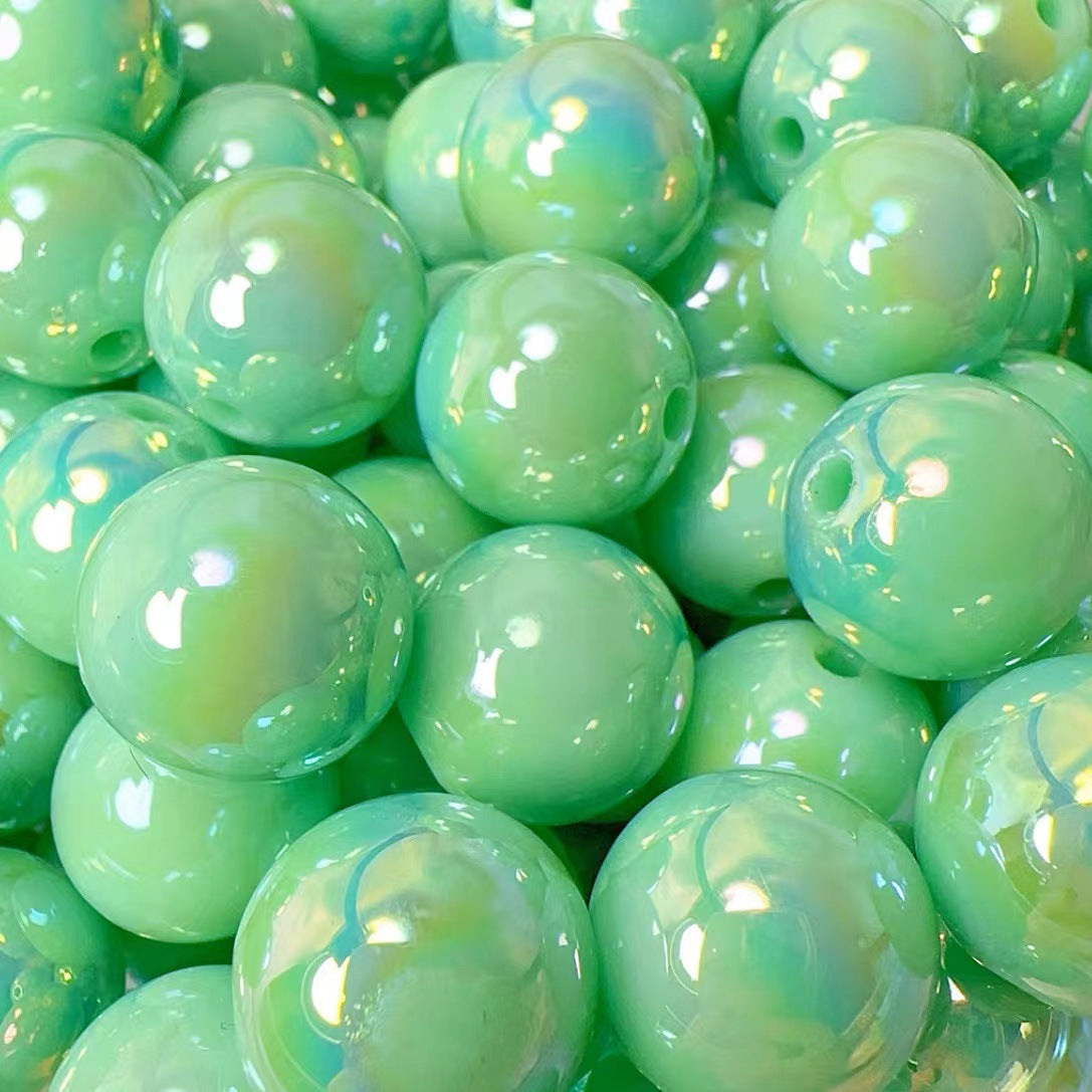 16mm,UV Coasted Solid Color Round Acrylic Beads