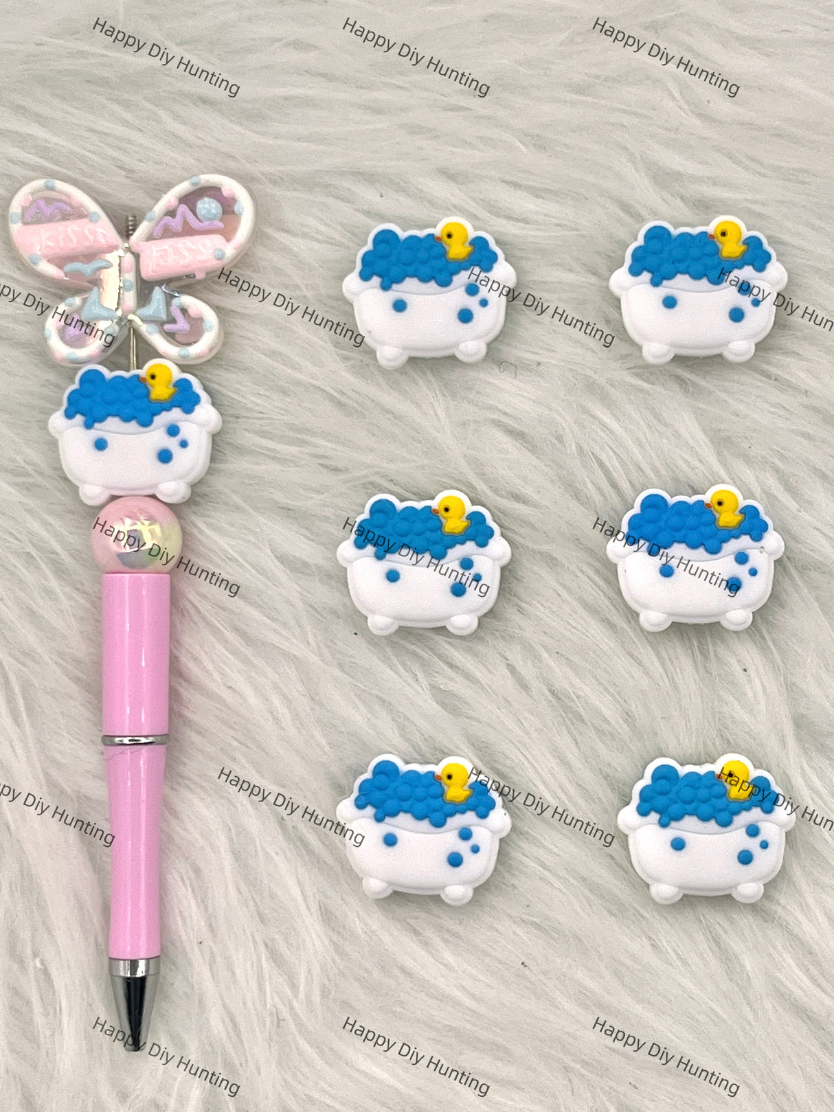 Little Duck In The Bathtub Silicone Focal Beads Wholesale, silicone focal beads for pens