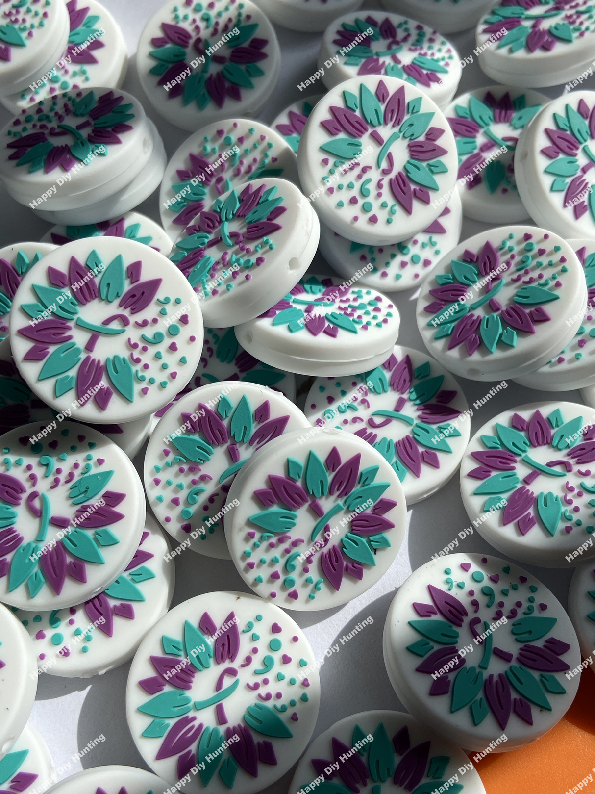 Mental Health Flower silicone focal beads Wholesale