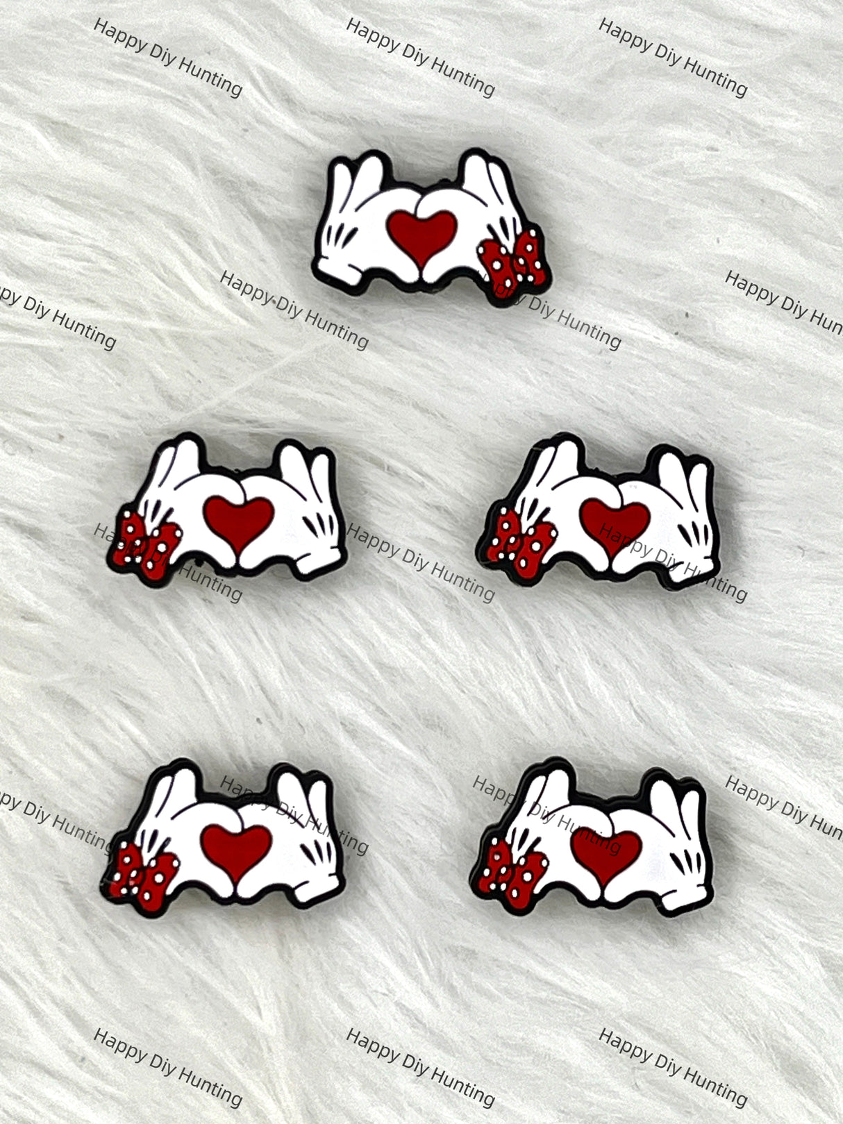 Minnie Gloves Silicone Focal Beads Wholesale, silicone focal beads for pens