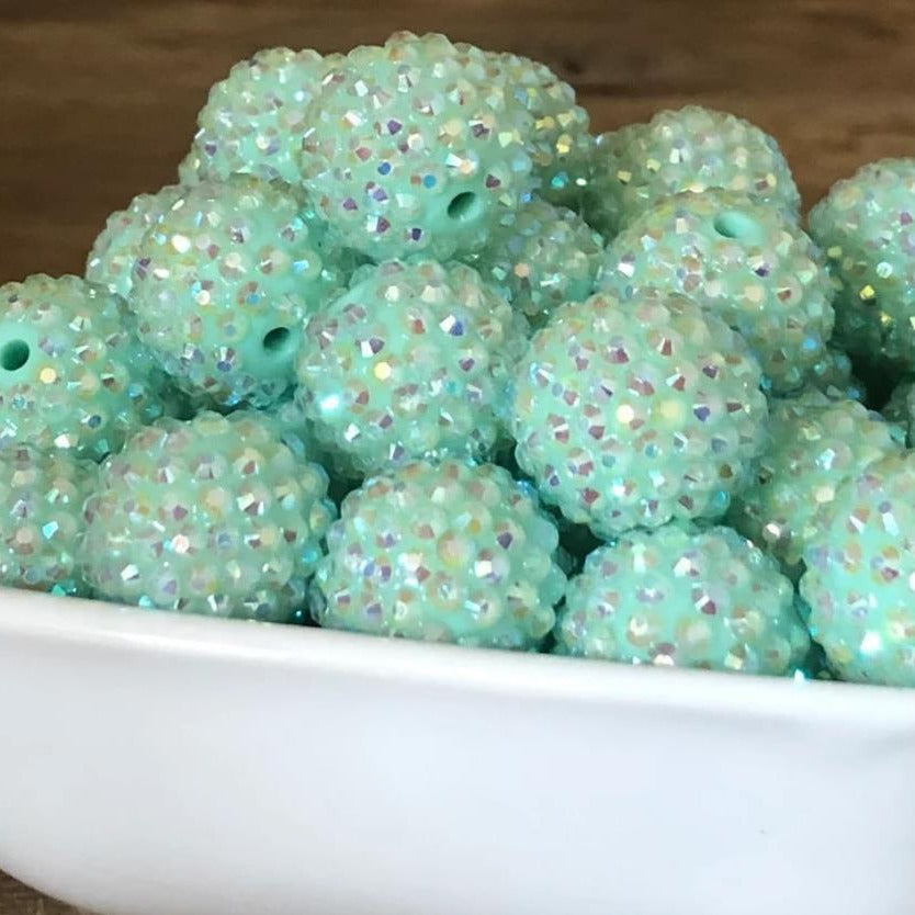 20MM Bling Bling Sparkling Rhinestones Beads, Acrylic Beads, Jelly Beads