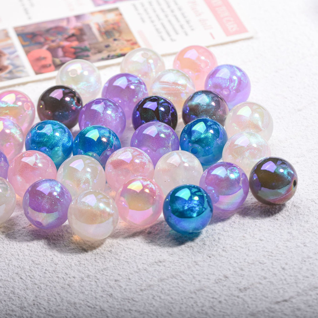 20mm Moonlight UV Glitter Acrylic Beads Acrylic Beads Wholesale