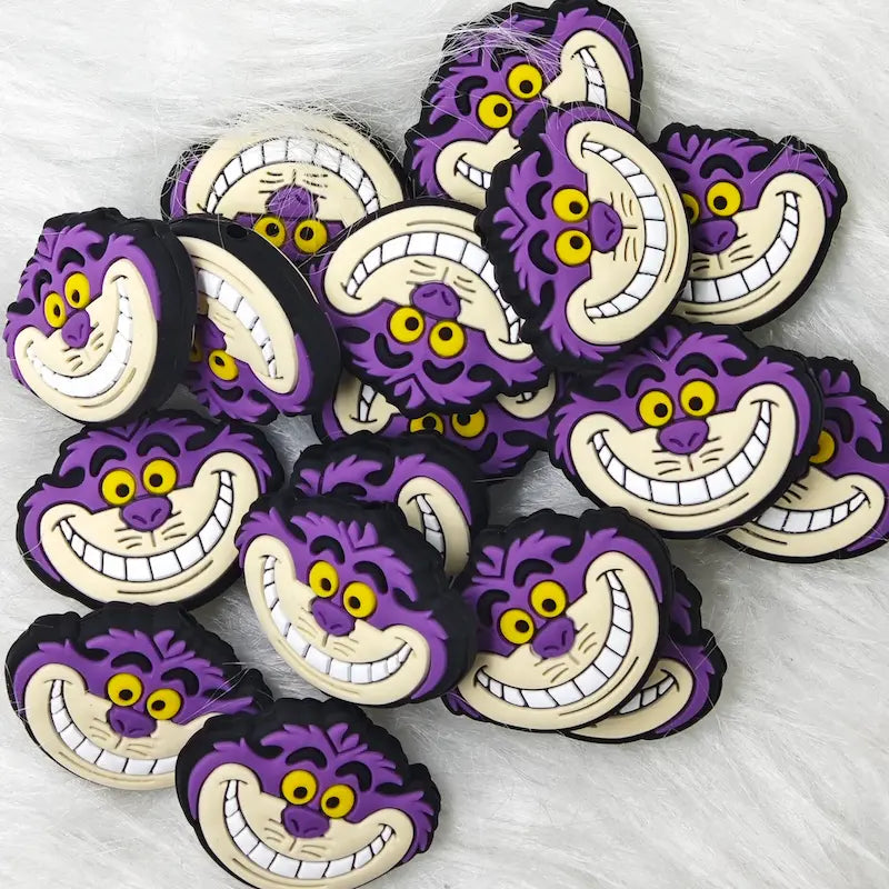 Mysterious Grin Cat Silicone Focals for Fantasy Striped Cat Beadable Pen