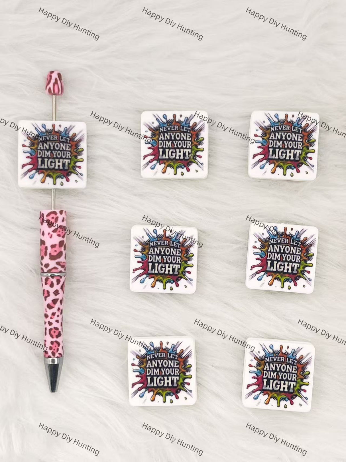 Never Let Anyone Dim Your Light Silicone Focal Beads Wholesale, silicone focal beads for pens