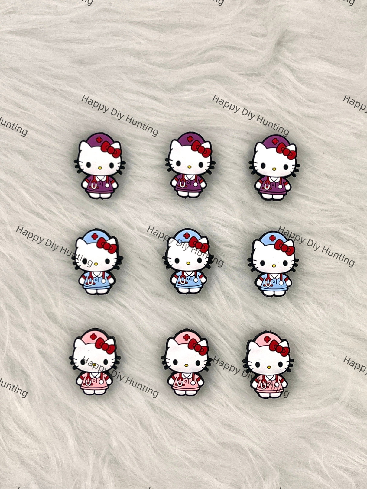 Nurse Kitty Cat Silicone Focal Bead