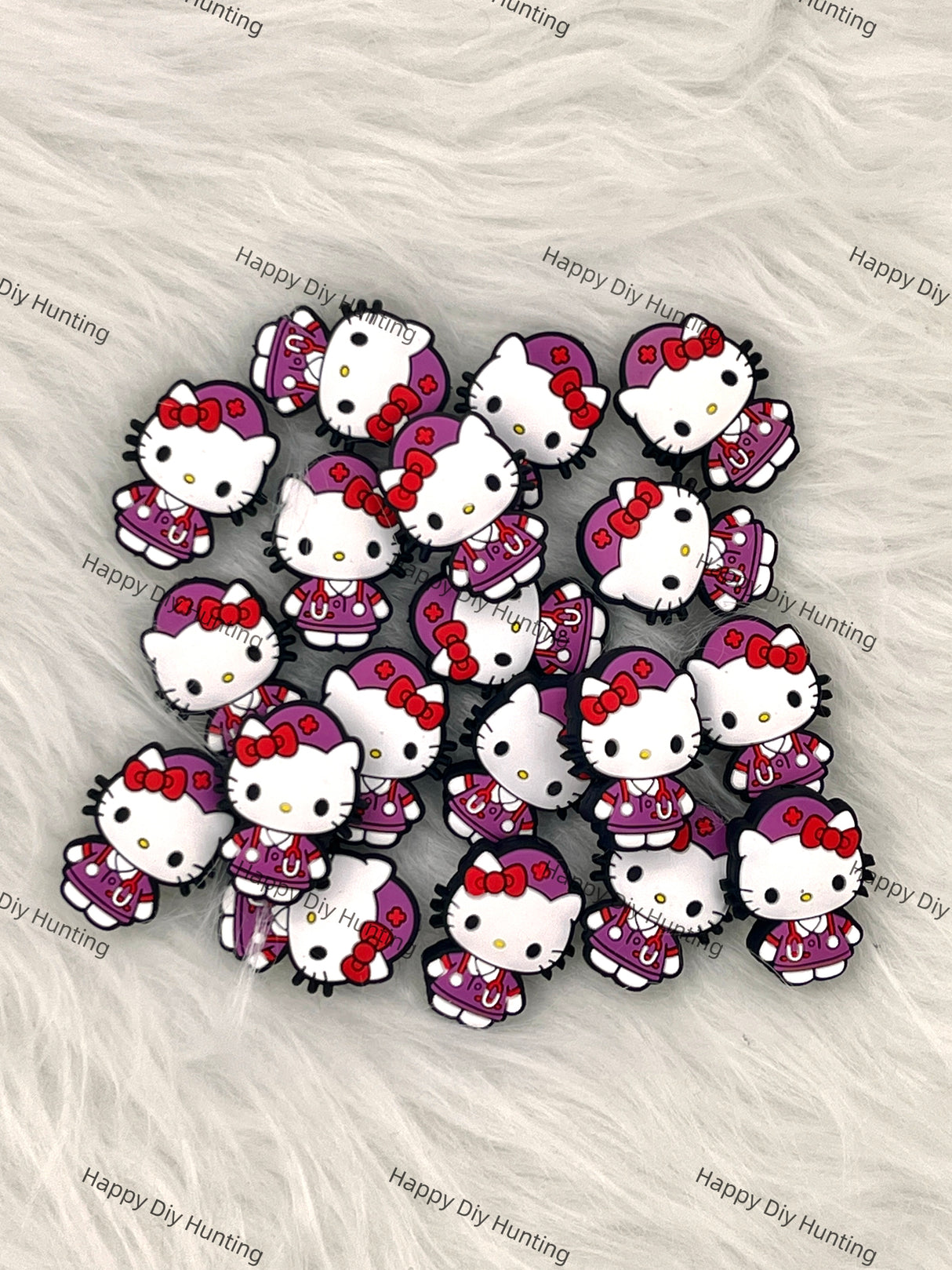 Nurse Kitty Cat Silicone Focal Bead