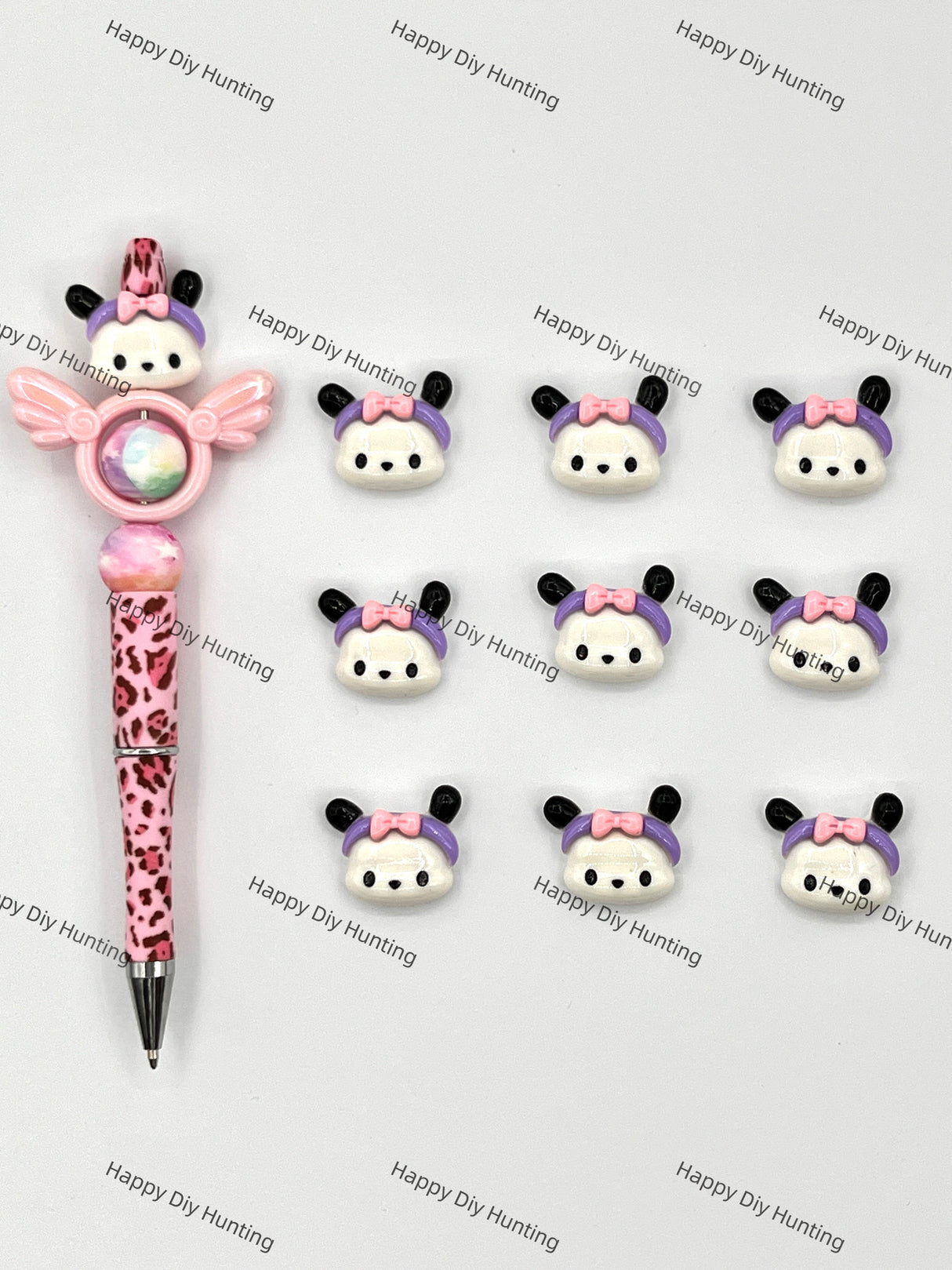 P*ochac Head Acrylic Beads, DIY Charms