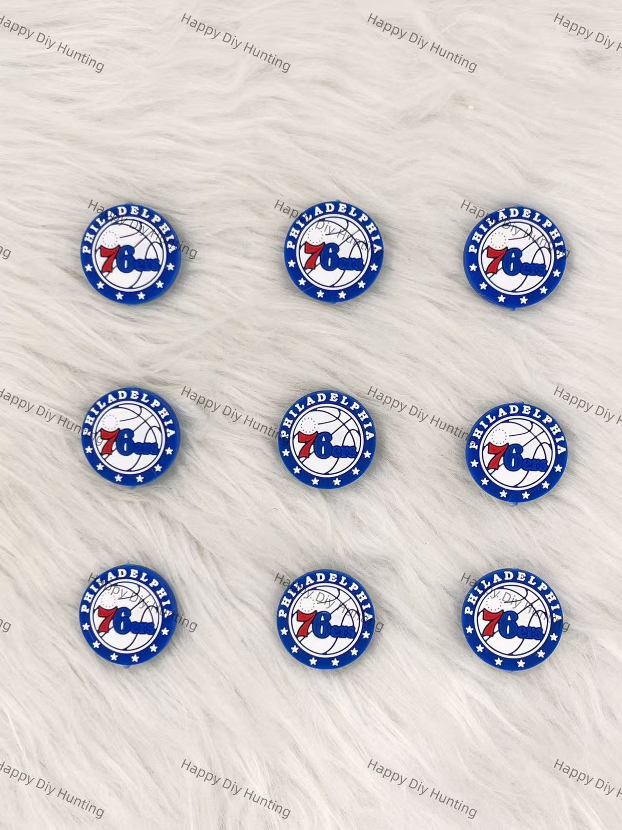 Philadelphia 76ers Silicone Focal Beads Wholesale, silicone focal beads for pens