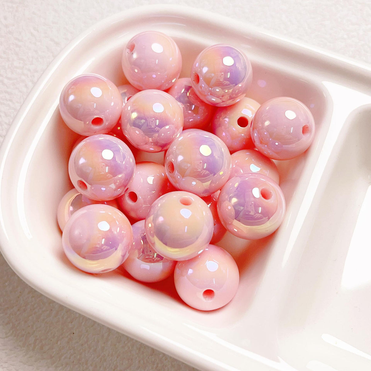 16mm,UV Coasted Solid Color Round Acrylic Beads