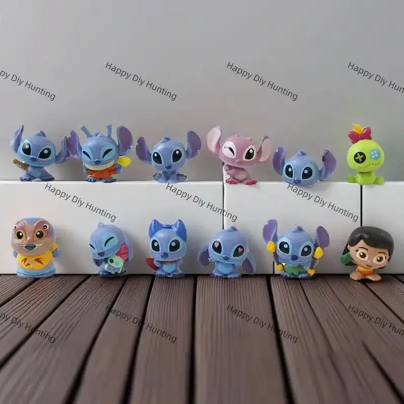 PVC Playful Blue Alien Figurine Pen Top for Handmade Craft Decoration