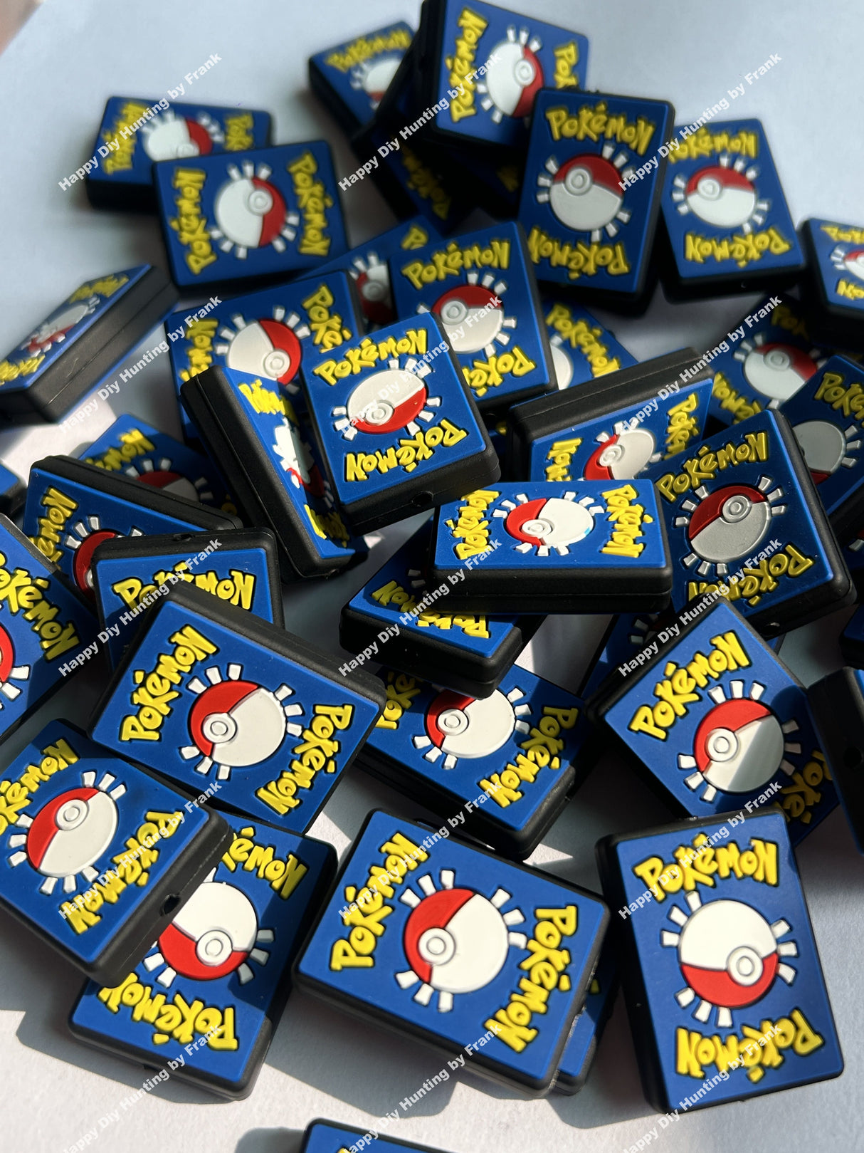 Poke Card Silicone Focal Beads wholesale