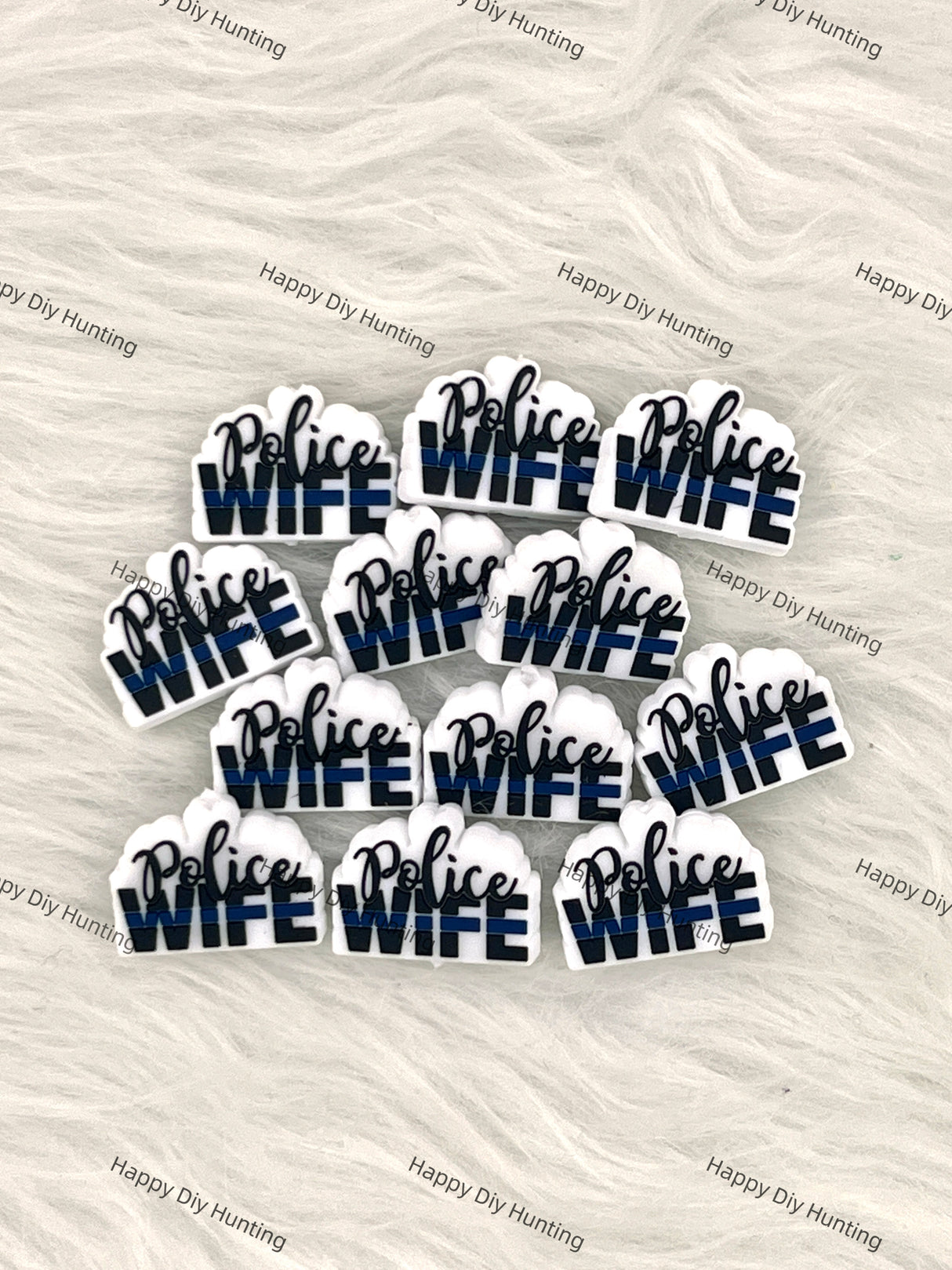 Police Wife Silicone Focal Bead