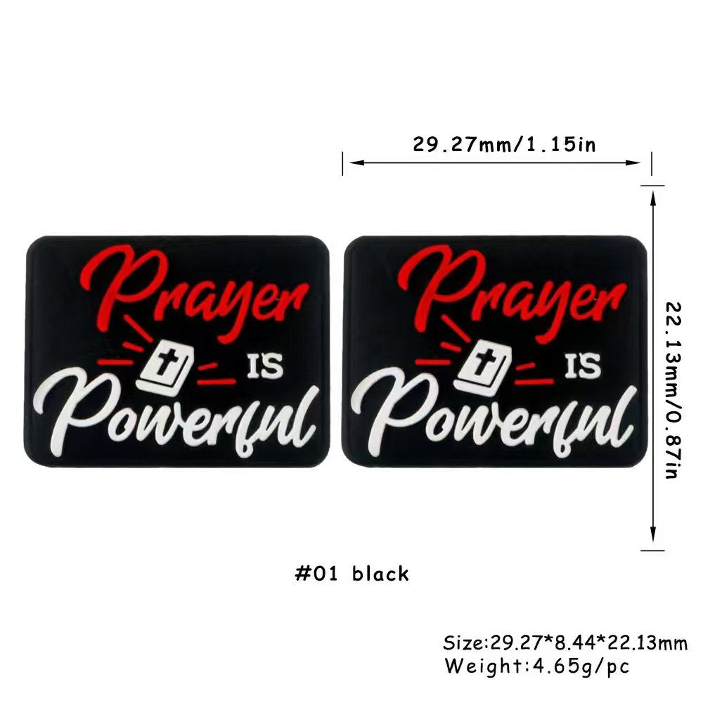 Prayer is Powerful Focal Silicone Beads Saying Focal Beads Prayer Beads for Pens
