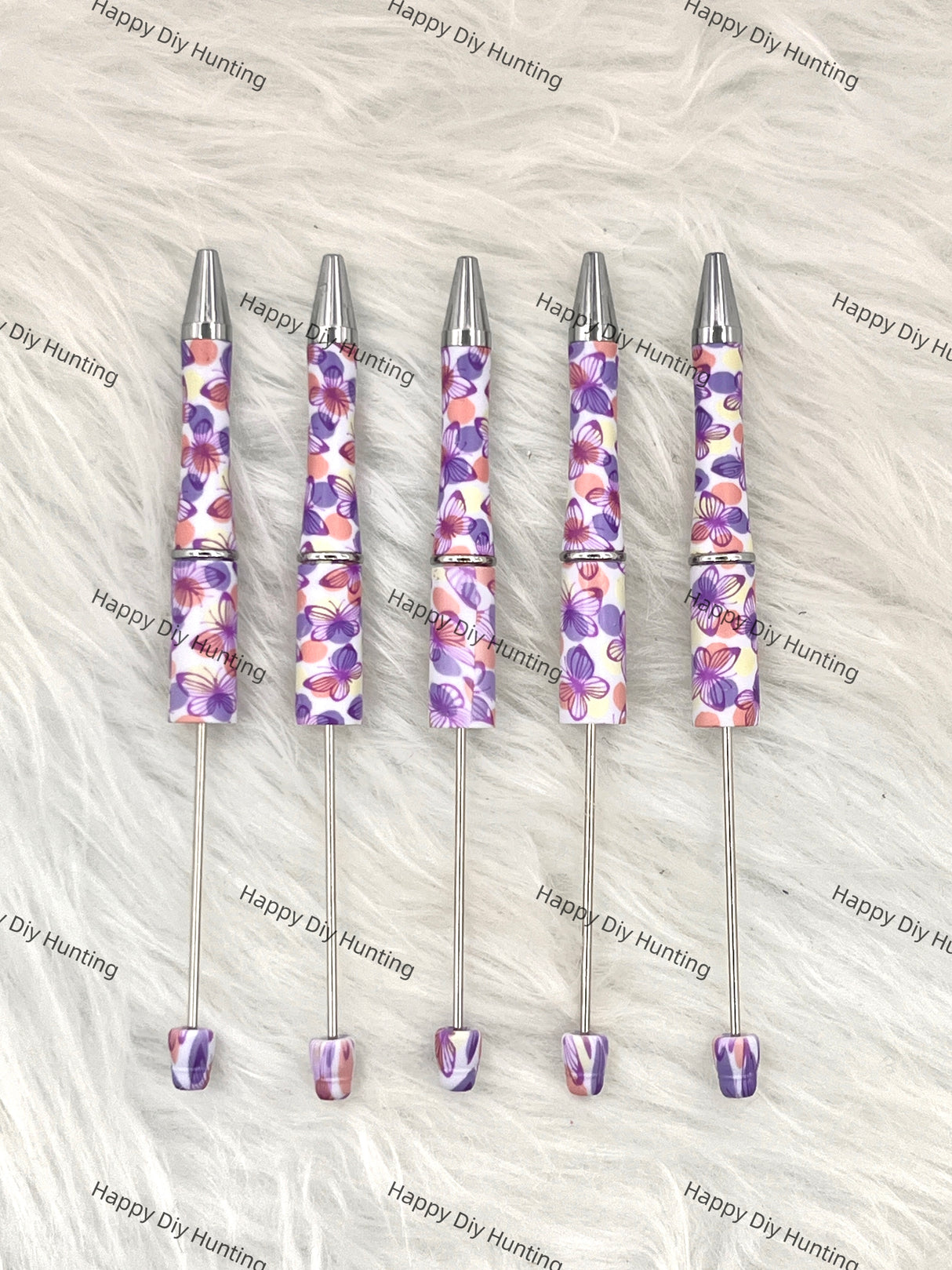 Purple Butterfly Beadable pens bulk