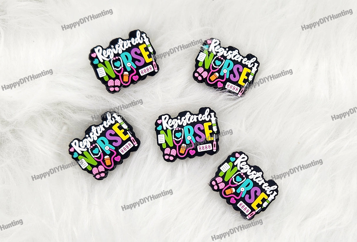 Registered Nurse Silicone Focal Beads Nurse Focal Beads DIY Nurse Gift