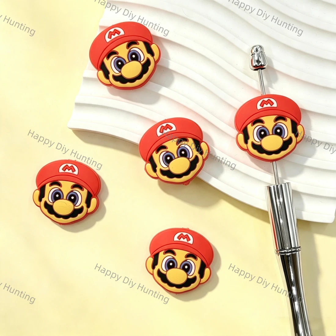 retro game hat character silicone focal beads diy beadable pen craft wholesale supplies