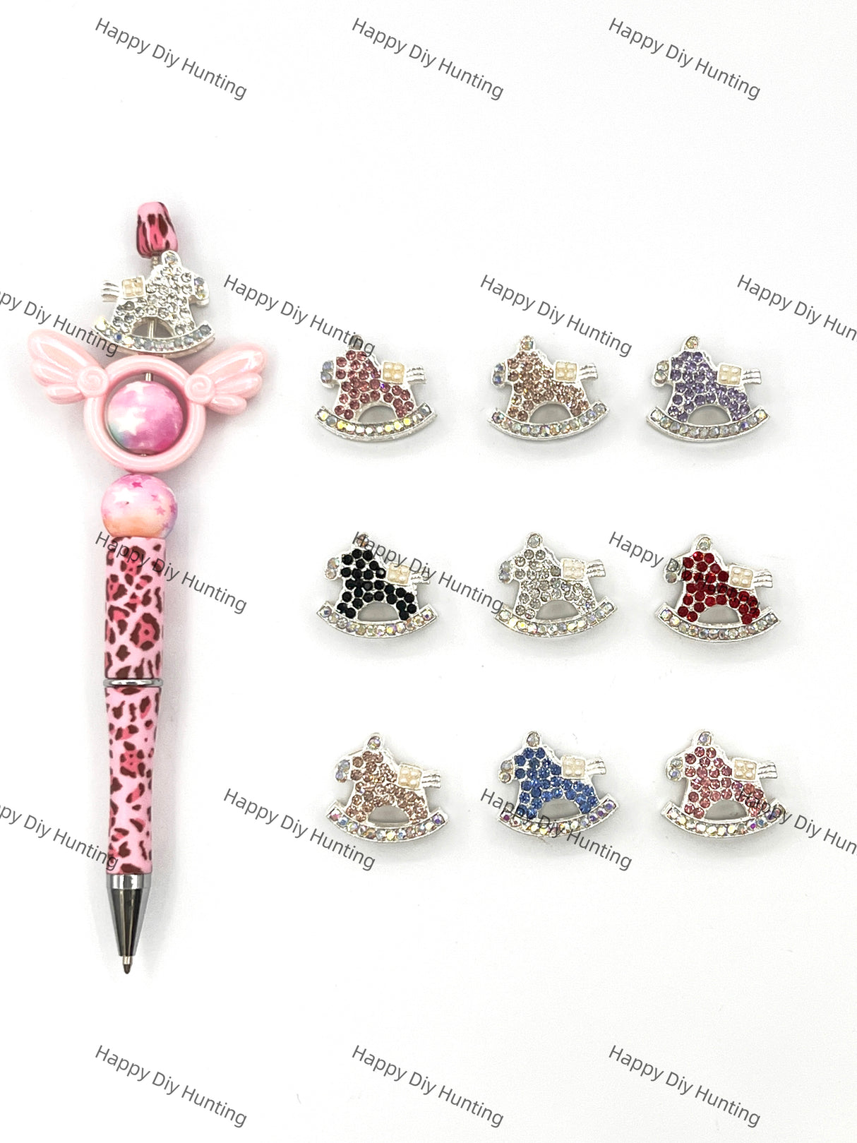 Rocking Horse Rhinestone Beads