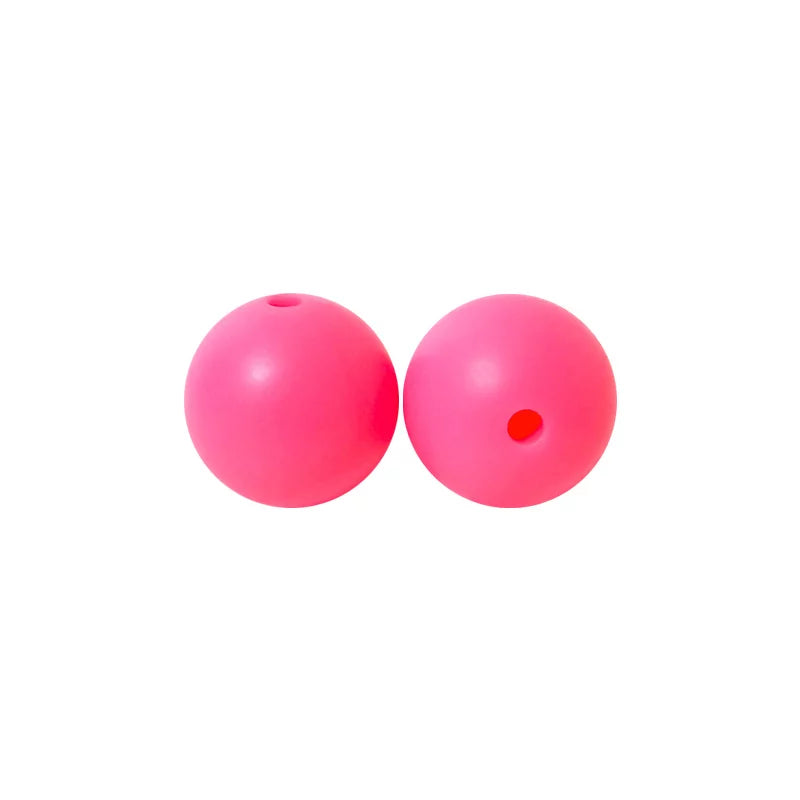 15mm Solid Color Round Silicone Beads 15mm