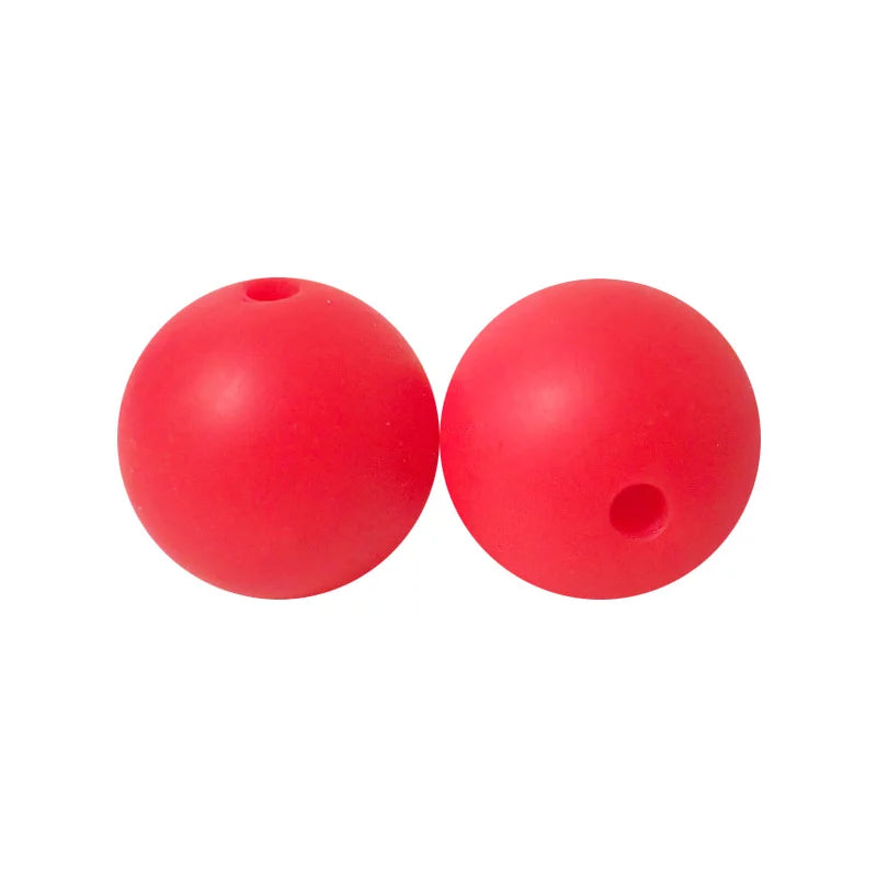 15mm Solid Color Round Silicone Beads 15mm