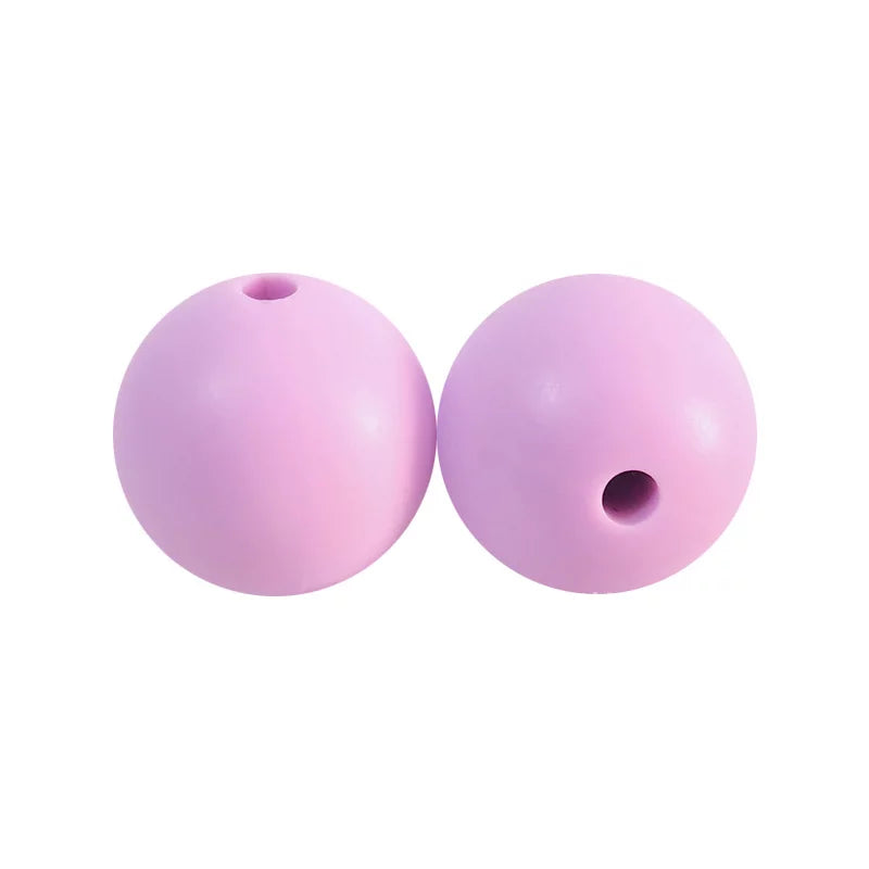 15mm Solid Color Round Silicone Beads 15mm