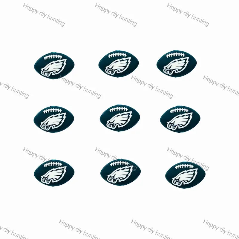 3D Philadelphia Eagles Football team Silicone Focal Beads Wholesale, silicone focal beads for pens