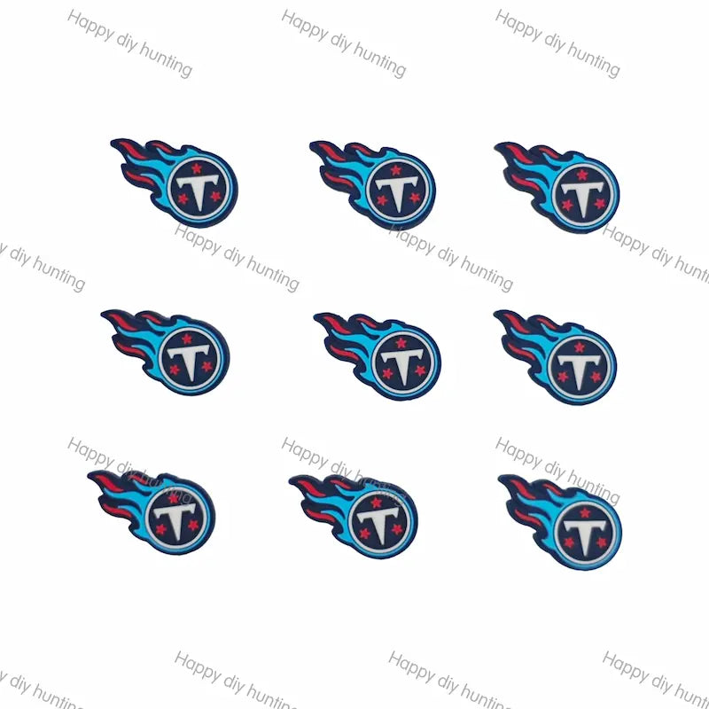 Tennessee Titans Football team Silicone Focal Beads Wholesale, silicone focal beads for pens
