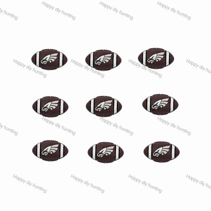 3D Atlanta Falcons Football team Silicone Focal Beads Wholesale, silicone focal beads for pens
