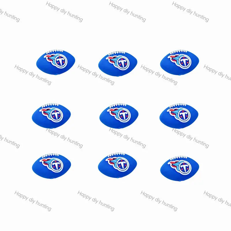 3D Tennessee Titans Football team Silicone Focal Beads Wholesale, silicone focal beads for pens