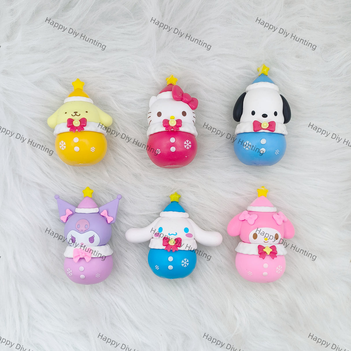 Sansan Family Series dressed as a cute snowman Pen Topper(No Hole)