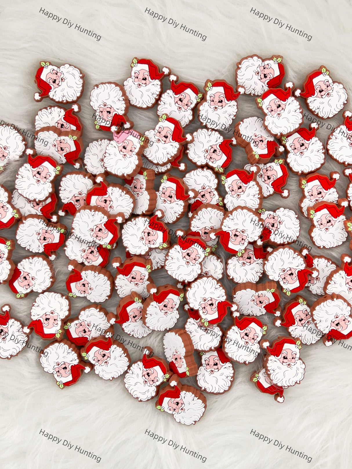 Santa Claus With A White Beard Silicone Focal Beads Wholesale, silicone focal beads for pens