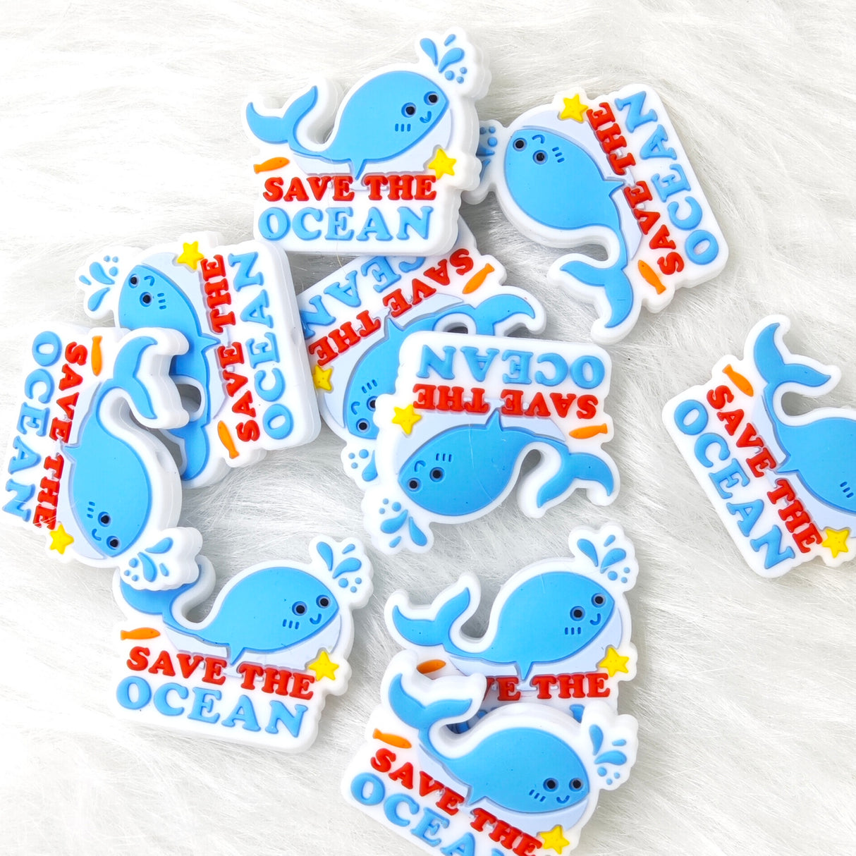 Save the ocean whale Silicone Focal Beads Wholesale, animal focal beads