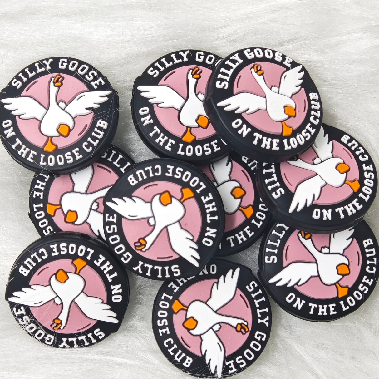 Silly goose on the loose club Silicone Focal Beads