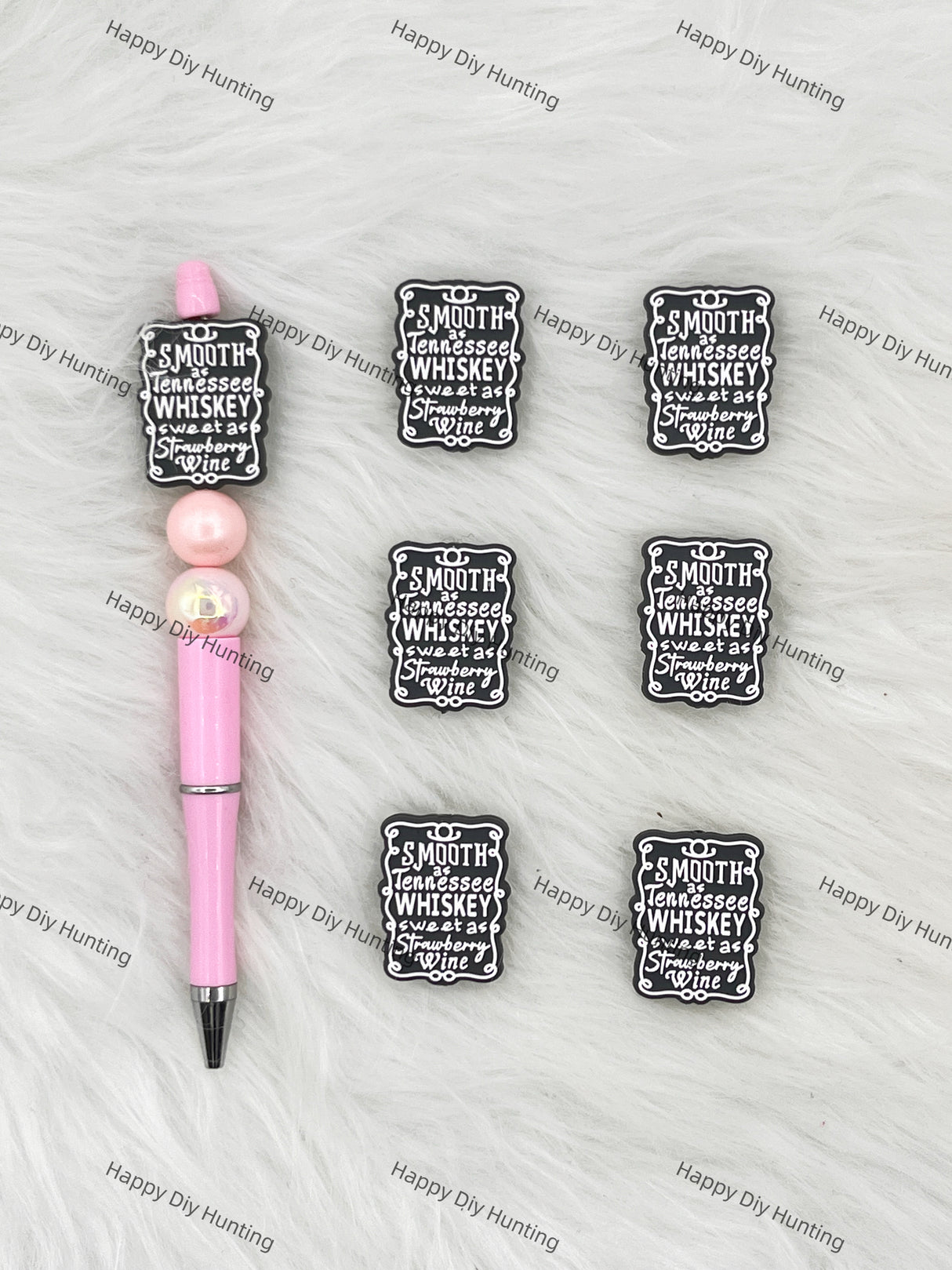 Smooth Tennessee Whiskey Sweet As Strawberry Wine Silicone Focal Beads Wholesale, silicone focal beads for pens