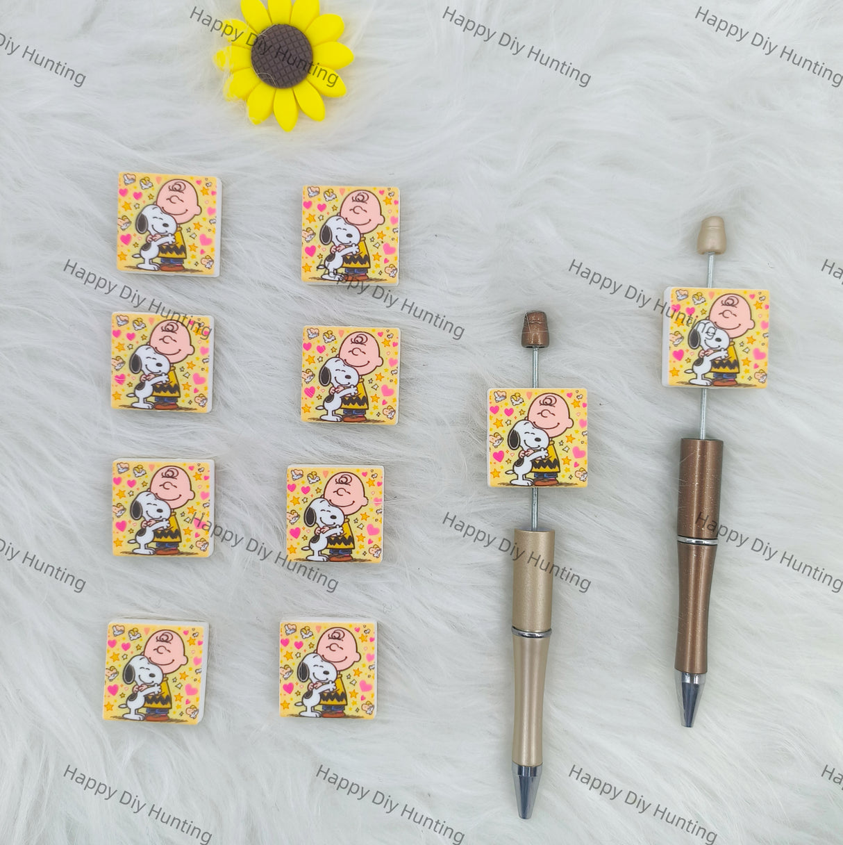 Snoopy silicone focal beads for pens