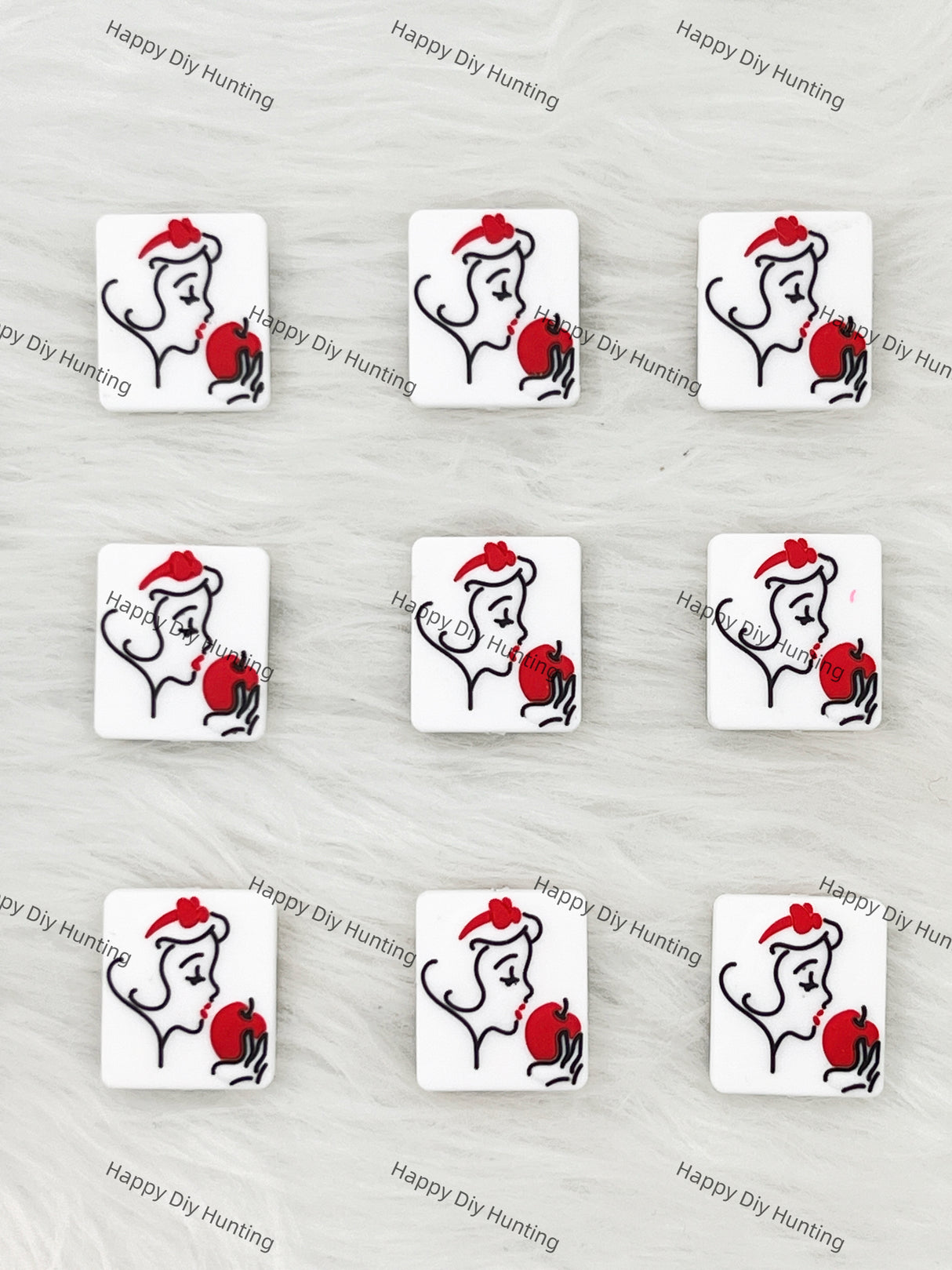 Snow White Eating An Apple Silicone Focal Beads Wholesale, silicone focal beads for pens